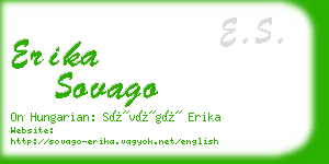 erika sovago business card